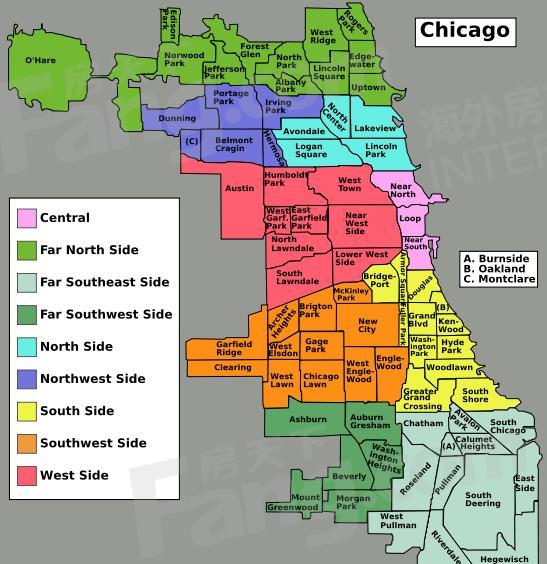 美国房产美国城市cbd地图芝加哥cbd新公寓首付$66万增值百万