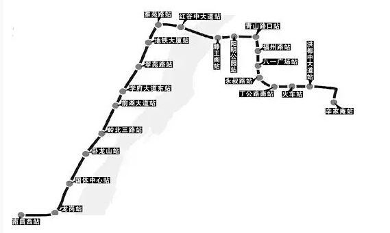 南昌地铁2号线连通新老两城核心区域,覆盖昌西新城九龙湖,红角洲图片