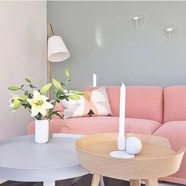 9个超强室内配色案例图灰粉色跟春天更配哟!