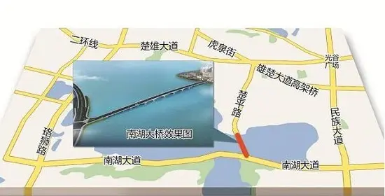 楚平路"南湖大桥"开建 南湖片区拥堵可有效缓解