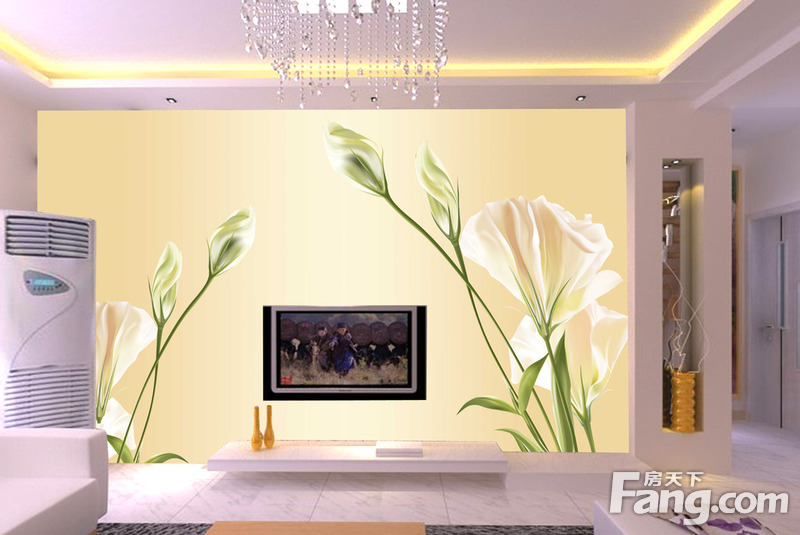 30款流行客厅电视背景墙壁纸效果图 2016客厅