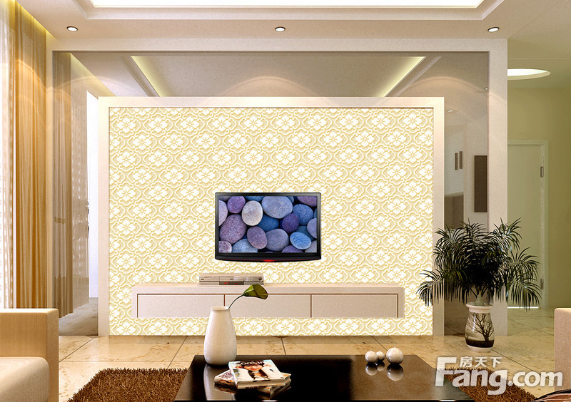 30款流行客厅电视背景墙壁纸效果图 2016客厅
