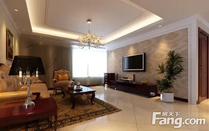 30款流行客厅电视背景墙壁纸效果图 2016客厅