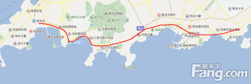 市南沿海一线自然不用多说了,是来青岛旅游的主要线路.图片