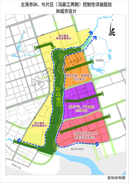 万达公园规划成新的城市广场之后,冯家江两侧也规划成为打造成北海市图片