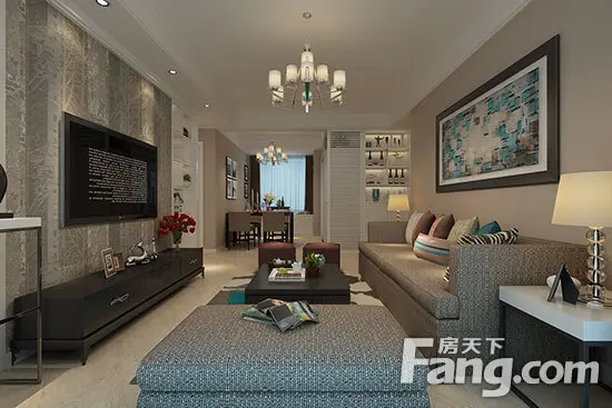 保利梧桐语95平米小三居设计效果图 满眼的收