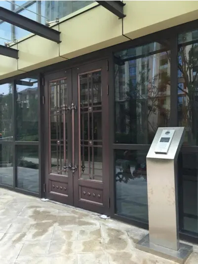 单元门入口及门禁刷卡处,高端大气
