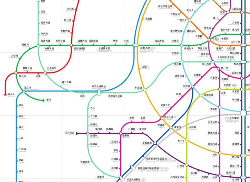 温江地铁规划图2030 | 17号线线路首曝光 30余万买城西三房享多地铁