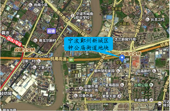 图:宁波鄞州新城钟公庙街道地块位置图图片