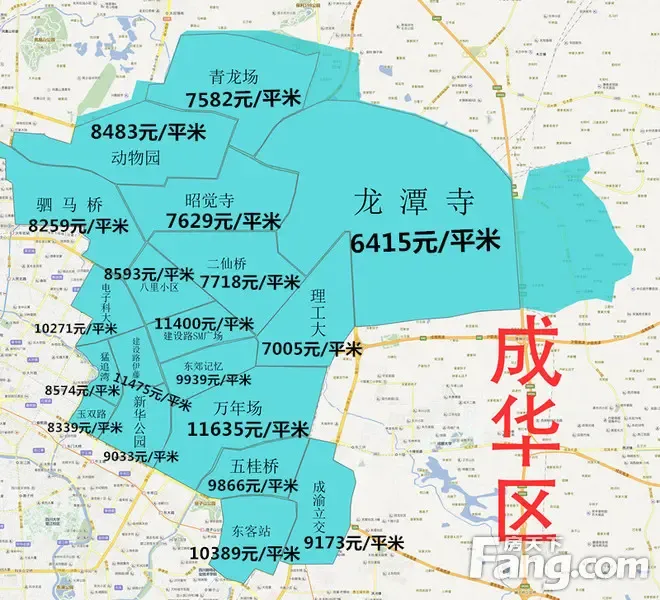 【潍坊】深度评房 :2016年7月成都房价地图新