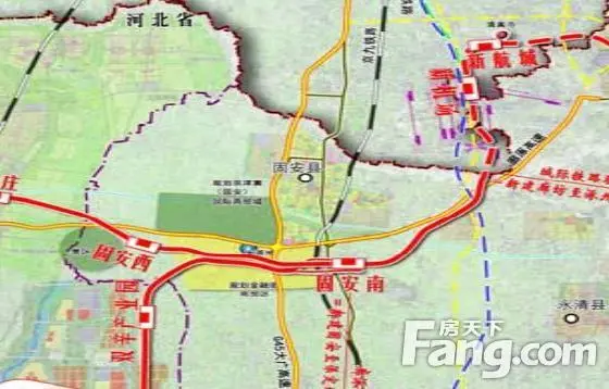 廊涿固保城际固安站调整