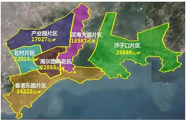 青岛崂山区各 分布图