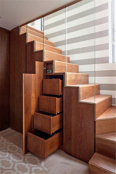 9款设计，让您家的楼梯变身储物间