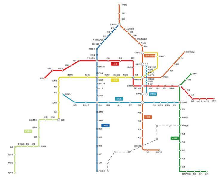 广州地铁图高清全图 广州地铁线路图图片