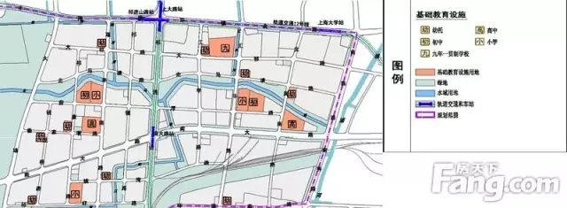 此外,在上海大学南边的南大板块,总共规划有17所 ,其中幼儿园10所, 4