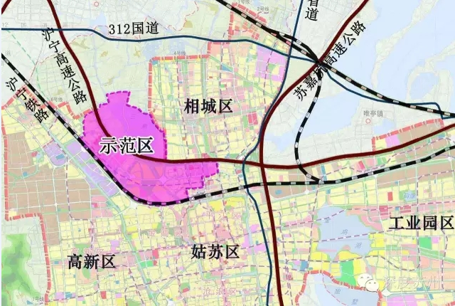由金阊新城,虎丘周边地区,虎丘湿地公园,平江新城组成,规划总用地面积图片