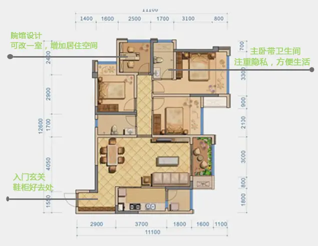 鲁能领秀城户型图