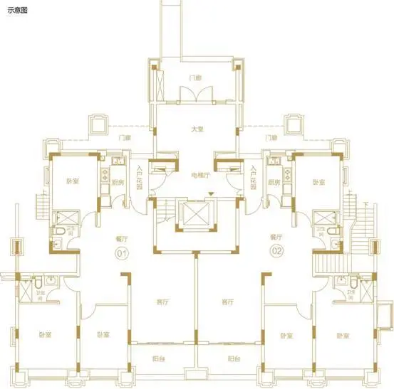 105-140㎡的大三房户型设计中,恒大山水郡打造了双卫,双阳台,宽敞