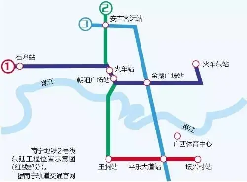 南宁地铁2号线将东延16公里,恭喜住在这些地方的小伙伴!