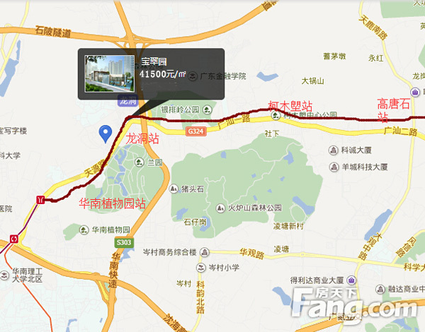广州地铁六号线二期房价地图图片