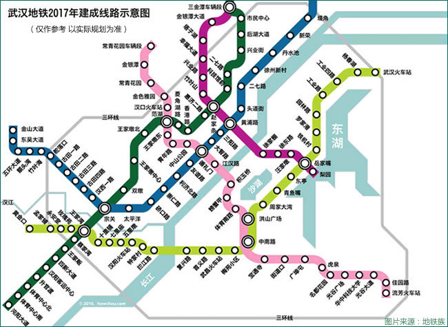 武汉地铁线路图图片
