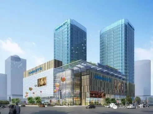 汕头苏宁广场,粤东含金之作 坐拥汕头城区长平商圈,依托城市中轴带来