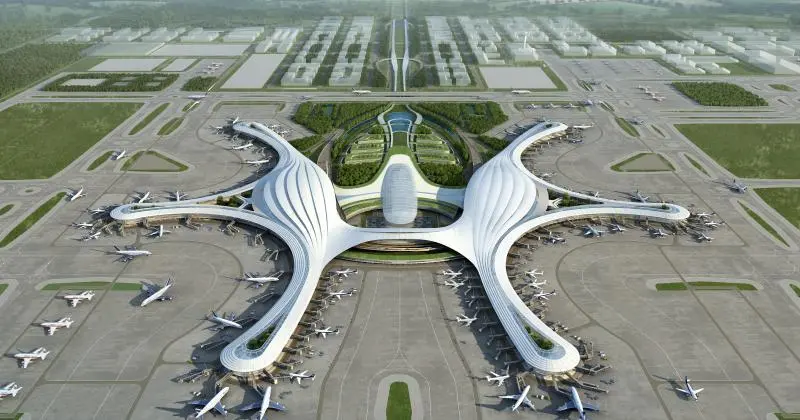 成都天府国际机场 中国西部大的区域性国际航空嗯纽 待