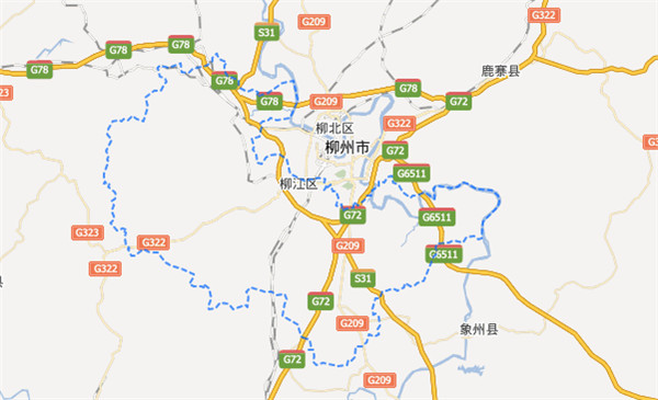 北面连柳州市,柳城县马山乡,社冲乡;东北隔柳江与鹿寨县江口乡,导江