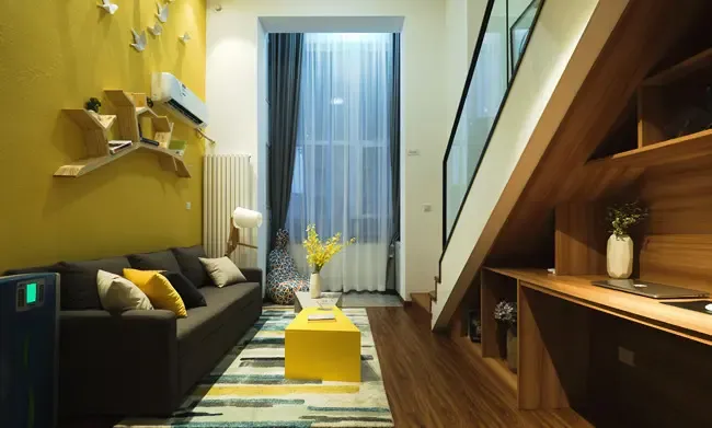 绍兴路66号公寓46平loft居住/办公样板间实景谍照曝光