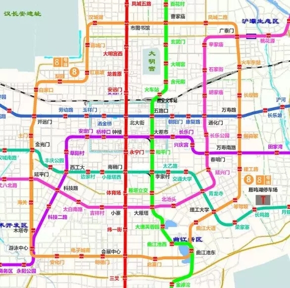 【高清大图】强势推荐:西安实时地铁路线
