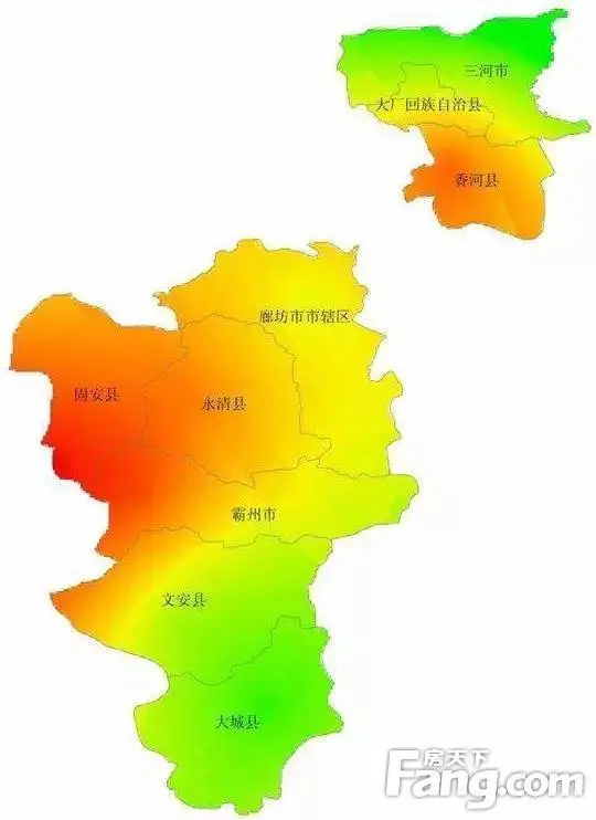 廊坊属于河北省,廊坊现辖广阳区,安次区两个区,三河市,霸州市两个县级