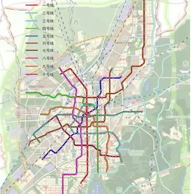 长春市城市轨道交通总体规划,快速轨道交通线网由 和轻轨线路组成,呈