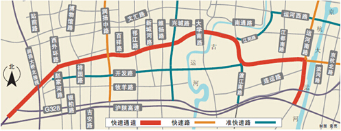 目前,江阳路快速通道改造,预计2018年6月建成开通.