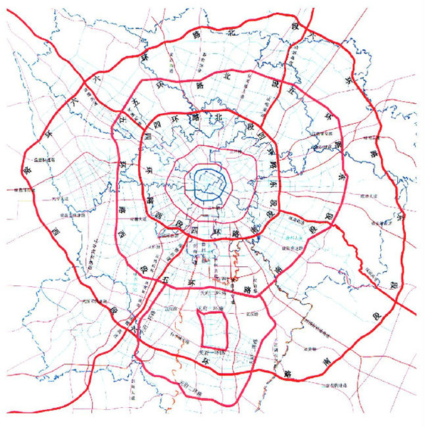 3月17日成都市民政局发布了五条环路的命名公示,拟将成都绕城高速命名