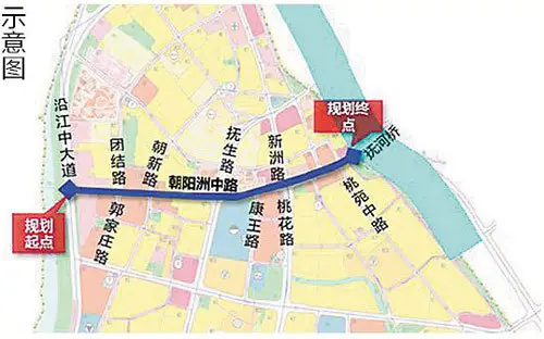 为配合红谷隧道通车 南昌西湖区朝阳洲中路拟改造