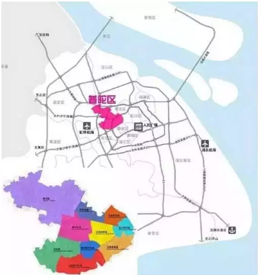 在"十三五"规划中,关于上海各区未来5年的发展,普陀区也披露了其"一