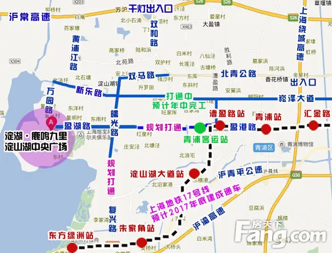 50分/5分 淀湖·鹿鸣九里项目位于昆山淀山湖镇万园路66号,距离市区较