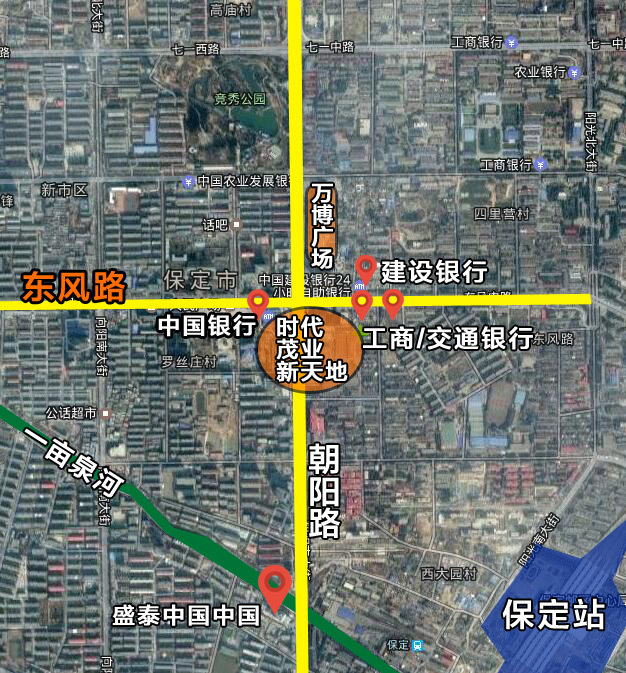 保定主城不限购房朝阳路南北两侧房狭路相逢