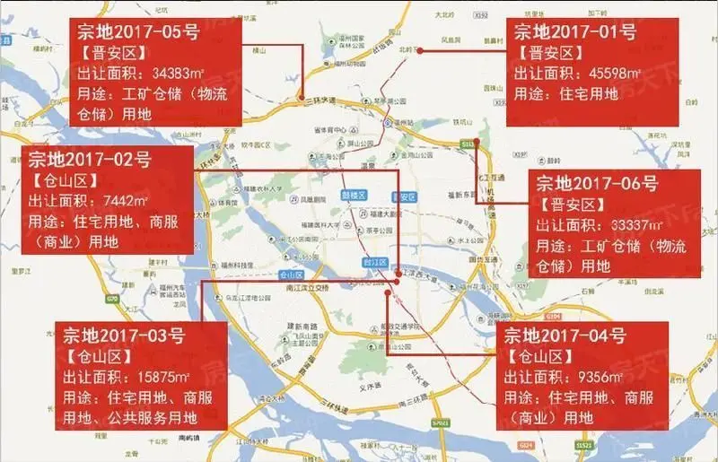 同时配建35550平方米公租房拿下 宗地2017-02号:位于仓山区少年宫东侧