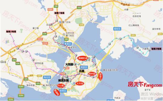 厦门1号线航拍之岛内 沿线二手房 风潮又起【图】