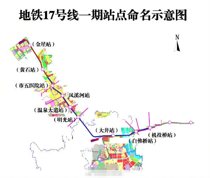 成都地铁8,9,11,17号线站点命名示意图 看看有没有经过你家