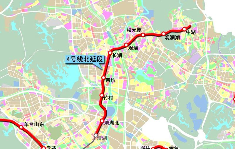 为深圳地铁4号线延长线开路,龙华一个工业区1
