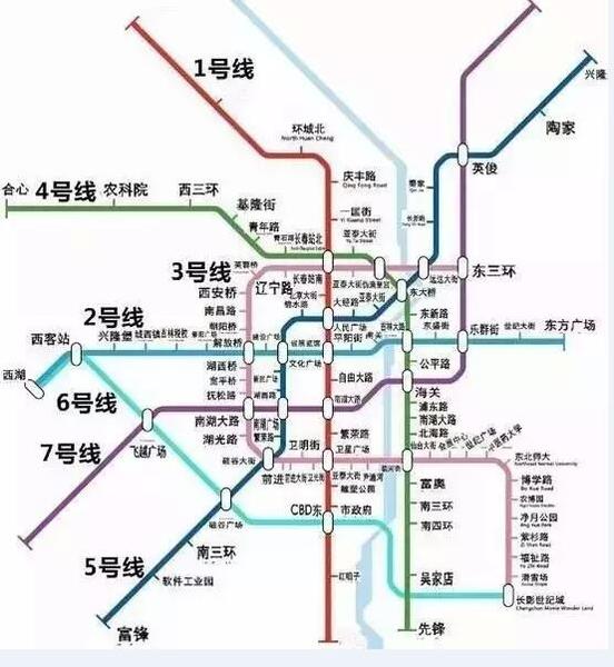 长春地铁1号线每站都能换乘哪些公交车