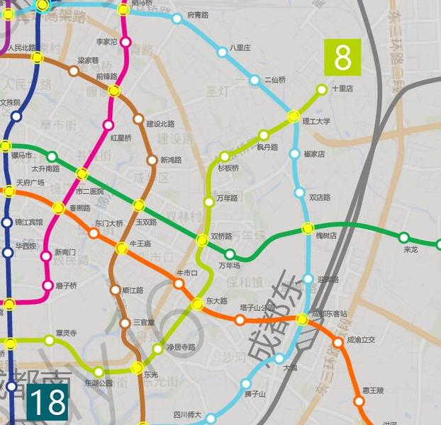 成都这些地铁线终于在4年后冲出绕城辐射二三圈层