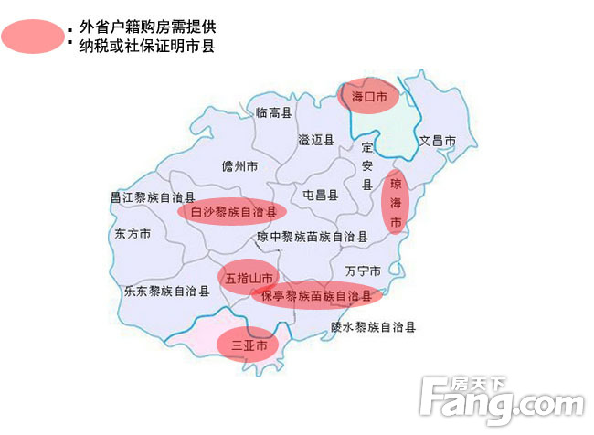 注:琼海市除了嘉积镇,博鳌镇,谭门镇三镇外其他地区也无需纳税或社保