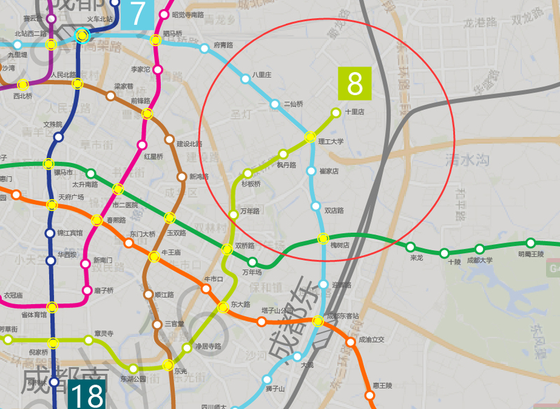 成都地铁8号线:以一己之力挽救了东北和西南两个重要商圈!