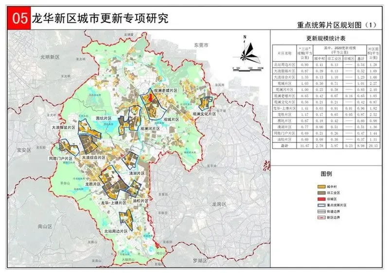 龙华这13个片区将重点统筹,2017年龙华实时规划不得不