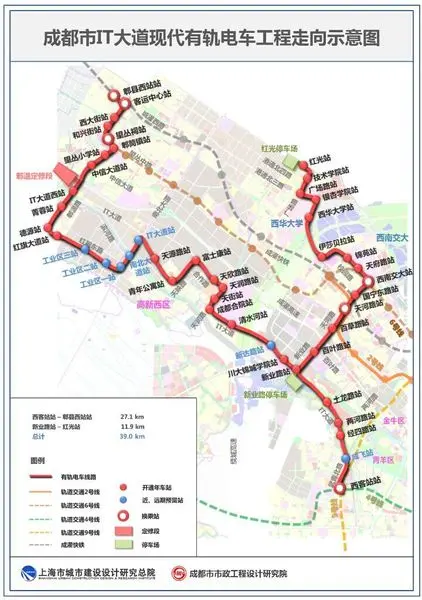 成都有轨电车海量线路图和开通时间 2018年4条线路开通运营