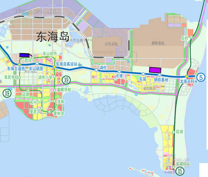 调顺,海东新区,中央商务区和南三岛,特呈岛客运码头,并设置环湛江湾区图片