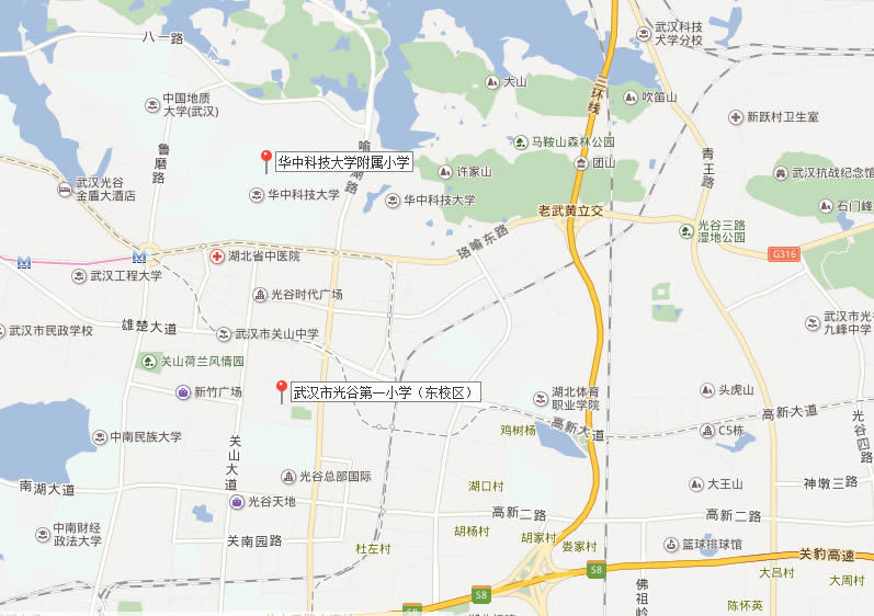 学校学区!武汉市各片区重点小学分布图 你家旁